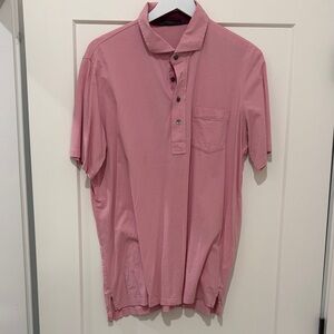 Greyson Men's Pink Polo Shirt with 59% Peru Pina Cotton 39% Nylon 3% Spandex